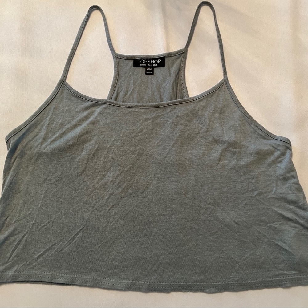 Super hot cropped tank in blue/gray - Picture 2 of 2
